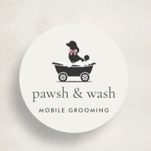 Logotipo de um Cabeleireiro Canino Móvel Clássico 