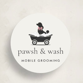 Adesivo Logotipo de um Cabeleireiro Canino Móvel Clássico 