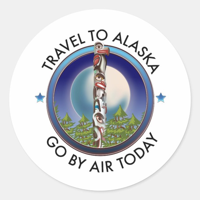 Adesivo logotipo de viagem do alasca (Frente)