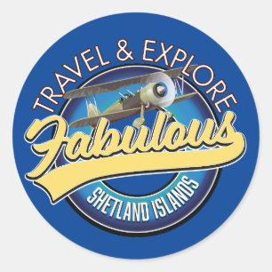 Adesivo Logotipo de viagem explorar as fabulosas Ilhas She