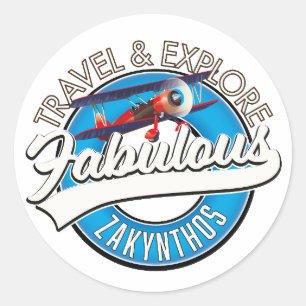 Adesivo Logotipo de Zakynthos em um belo estilo retrô.