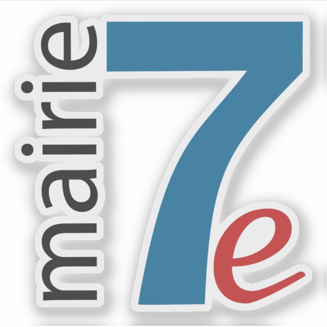 Adesivo Logótipo do arrondissement de 7 de Paris (Frente)