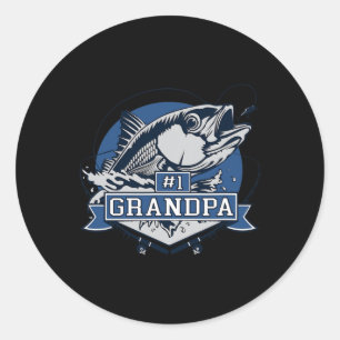 Adesivo Logotipo do Avô Número 1 Tendência de Pesca