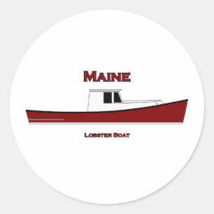 Adesivo Logotipo do barco da lagosta de Maine EUA