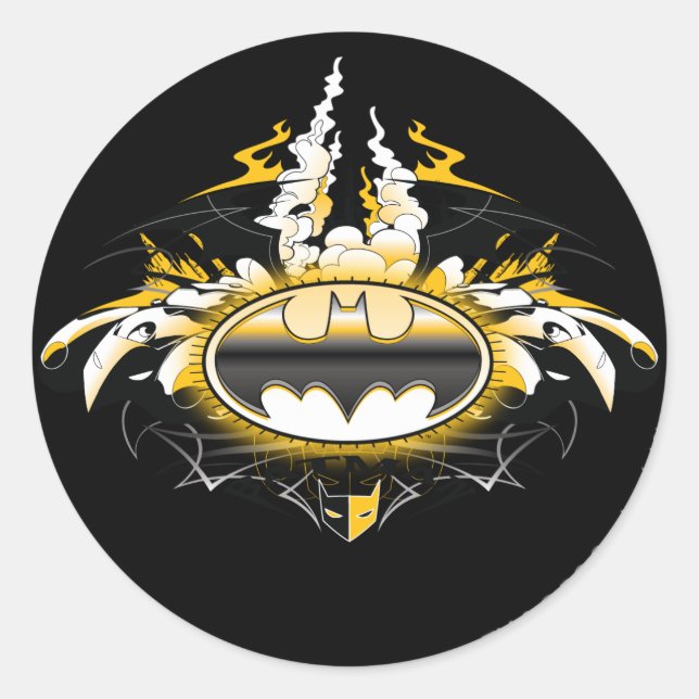 Adesivo Logotipo do Batman com Carros (Frente)