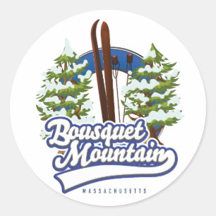Adesivo logotipo do Bousquet Mountain Massachusetts Ski