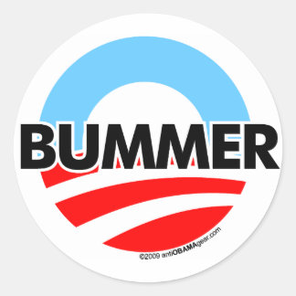 Adesivo Logotipo do Bummer de Obama O