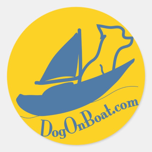 Adesivo Logotipo do Cachorro no Barco (Frente)