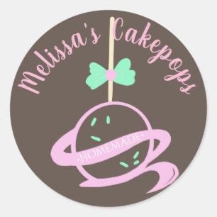 Adesivo Logotipo do Cakepop Banner de Arco de Padaria Case