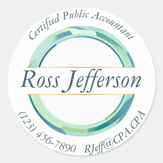 Adesivo Logotipo do círculo azul (Frente)