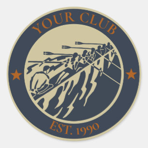 Adesivo Logotipo do Clube de Remo Vintage Retro para perso