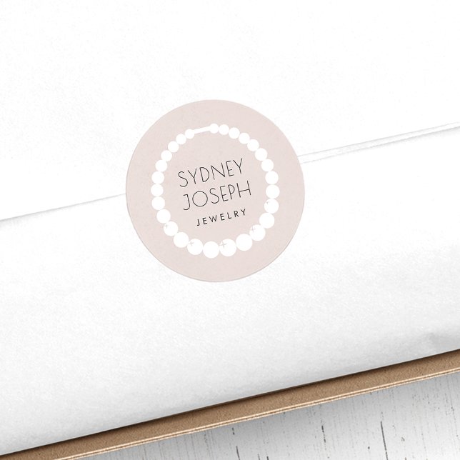 Adesivo Logotipo do Colar de Pastel | Design de joias (Criador carregado)