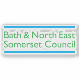 Adesivo logotipo do Conselho de Bath e North East Somerset