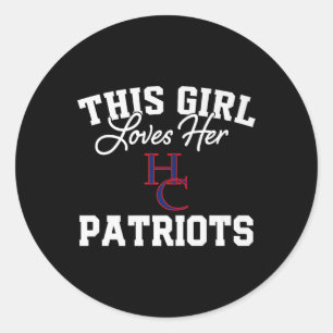 Adesivo Logotipo do Henry County Patriots Esta Rapariga Am