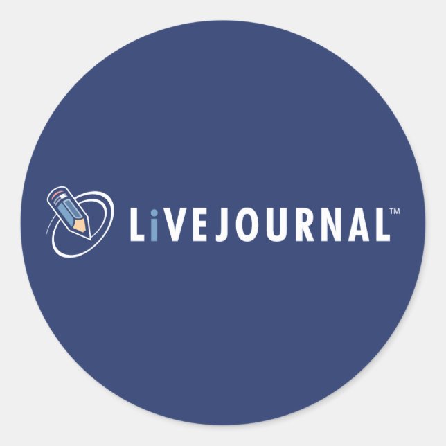Adesivo Logotipo do LiveJournal na horizontal (Frente)