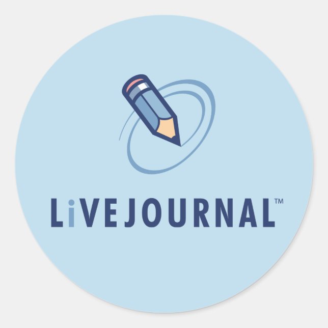 Adesivo Logotipo do LiveJournal Vertical (Frente)