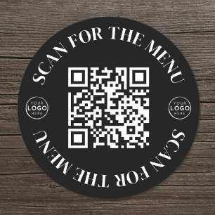 Adesivo Logotipo do Menu QR Code de Scan
