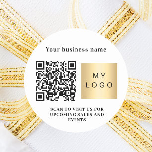 Adesivo Logotipo do nome comercial qr código marca cor