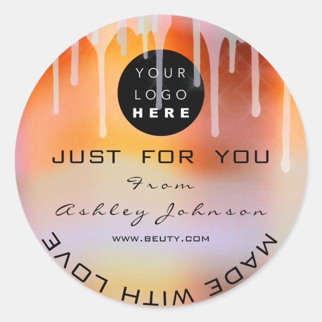 Adesivo Logotipo do Obrigado brilhante Hológrafo Drives me (Frente)