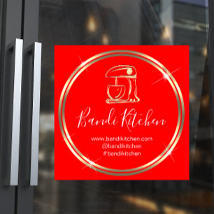Adesivo Logotipo do obrigado Cozinhar Cozinha Chef Compro 