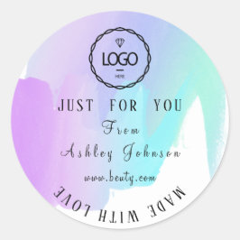 Adesivo Logotipo do obrigado feito com pintura de madeira 