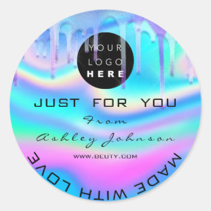 Adesivo Logotipo do Obrigado holográfico feito com drives