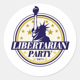 Adesivo logotipo do partido do libertário