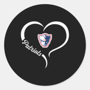 Adesivo Logotipo do Patriots Powdersville Half Heart Sloga