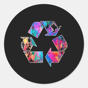 Adesivo Logotipo do Reciclar de Vintage no Dia da Terra Re