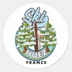 Adesivo Logotipo do Retro Huez Ski France