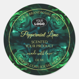 Adesivo Logotipo do Rosa verde-escura para flores