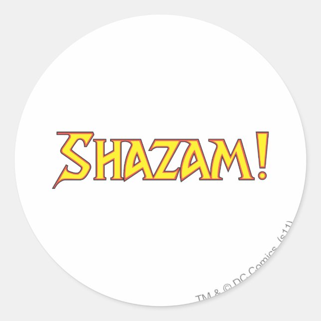 Adesivo Logotipo do Shazam Amarelo/Vermelho (Frente)