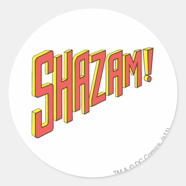 Adesivo Logotipo do Shazam Vermelho/Amarelo (Frente)