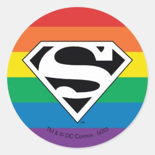 Adesivo Logotipo do Super-Homem Rainbow