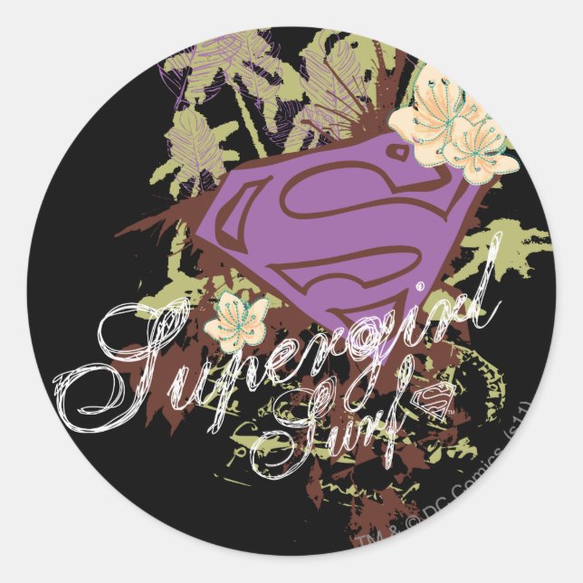 Adesivo Logotipo do surf de Supergirl (Frente)