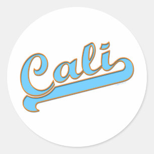 Adesivo Logotipo do surfista de Cali Califórnia no azul