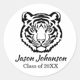 Adesivo Logotipo do Tigre Mascote Graduação Escolar