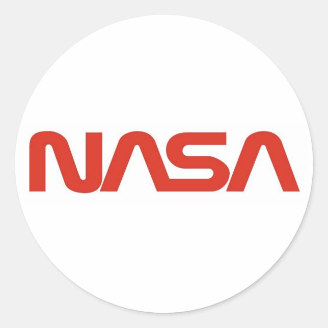 Adesivo Logotipo do verme vermelho NASA (Frente)