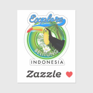 Adesivo Logótipo do viagem da Indonésia Belitung