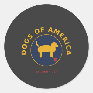 Adesivo Logotipo dos Cães da América – Emblema de Cachorro