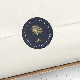 Adesivo Logotipo Dourado da árvore de palma