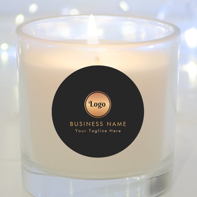 Adesivo Logotipo Dourado e Texto Personalizado Empresa Com (Criador carregado)