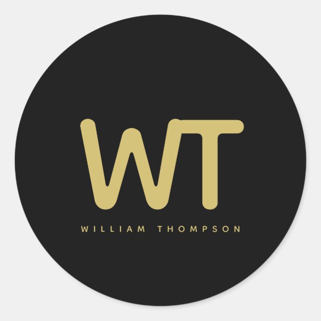 Adesivo Logotipo Dourado preto personalizado (Frente)