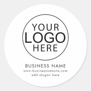 Adesivo Logotipo e Site de Negócios Simples
