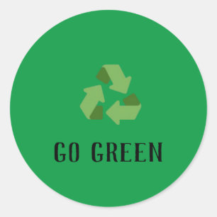 Adesivo logotipo ecológico personalizado para ficar verde