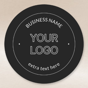 Adesivo Logotipo Editável e Nome da Empresa   Preto