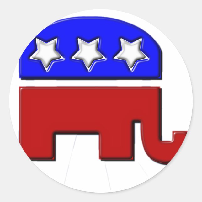 Adesivo Logotipo elefante republicano (Frente)