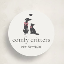 Logotipo Elegante de Cuidador de Animais Clássico 