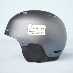 Adesivo Logotipo em retângulo branco extra Helmet Business