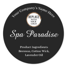 Logotipo Empresarial de Produto Branco Preto Perso